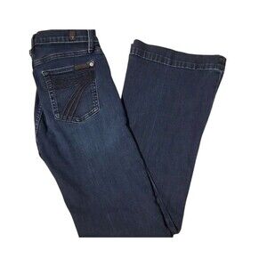 7 For All Mankind Size 28 Tailorless Dojo Wide Leg Flare High Rise Rockabilly Pr